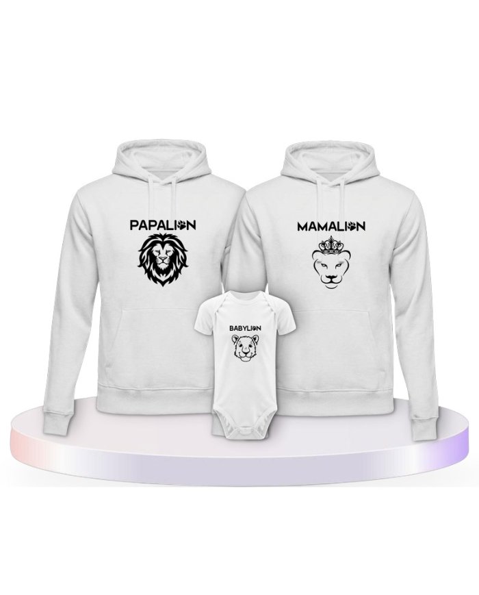 Löwen Set Partner Outfit für die Familie | Paarpulli