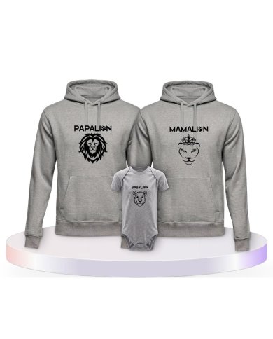 Löwen Set Partner Outfit für die Familie | Paarpulli