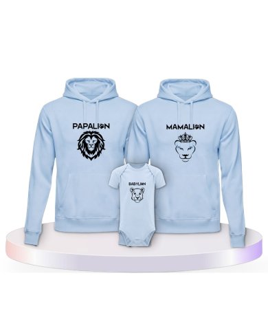 Löwen Set Partner Outfit für die Familie | Paarpulli