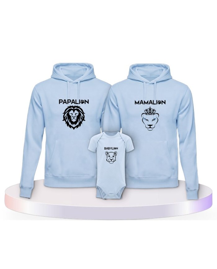 Löwen Set Partner Outfit für die Familie | Paarpulli