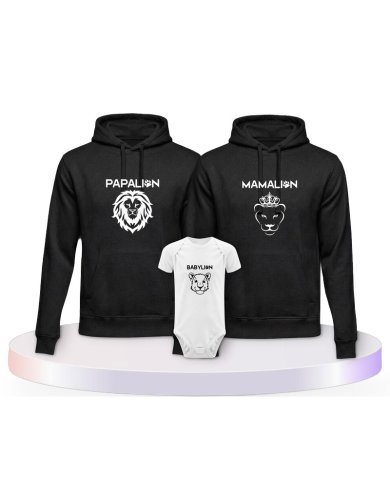 Löwen Set Partner Outfit für die Familie | Paarpulli