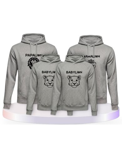 Löwen Set Partner Outfit für die Familie | Paarpulli