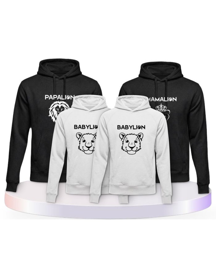 Löwen Set Partner Outfit für die Familie | Paarpulli