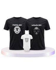 Löwen Set Familienset T-Shirts mit Babybody | Paarpulli
