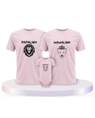 Löwen Set Familienset T-Shirts mit Babybody | Paarpulli