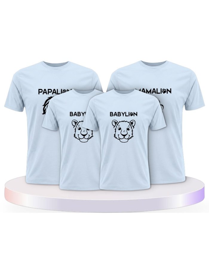 Löwen Set Familienset T-Shirts | Paarpulli