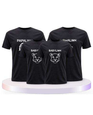 Löwen Set Familienset T-Shirts | Paarpulli