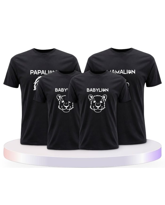 Löwen Set Familienset T-Shirts | Paarpulli