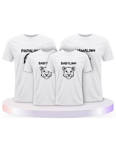 Löwen Set Familienset T-Shirts | Paarpulli