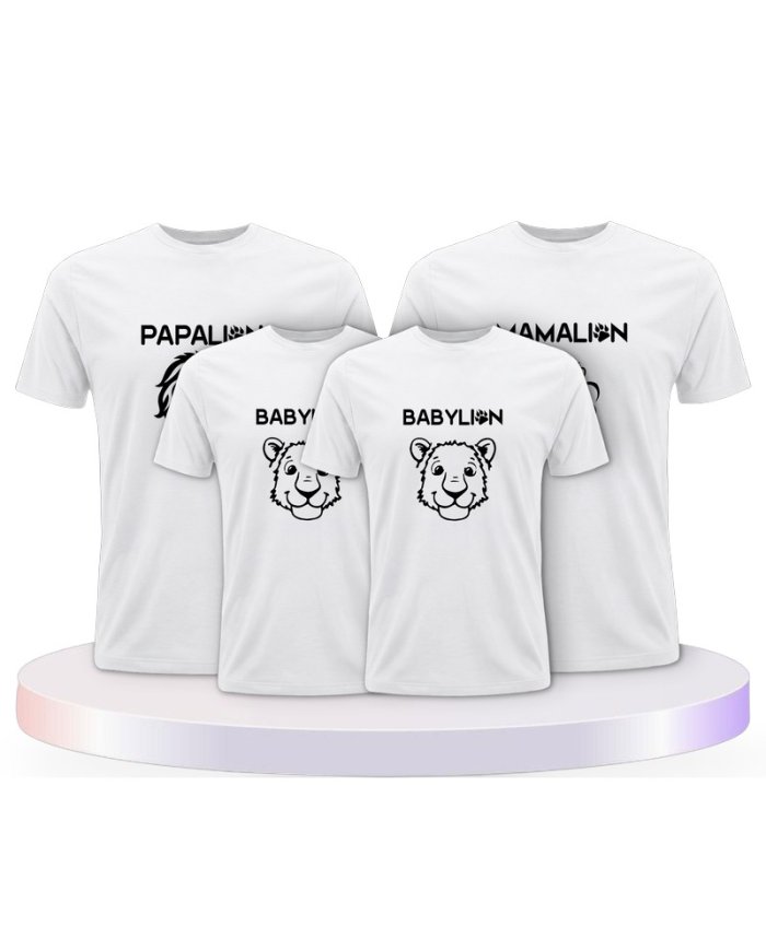 Löwen Set Familienset T-Shirts | Paarpulli