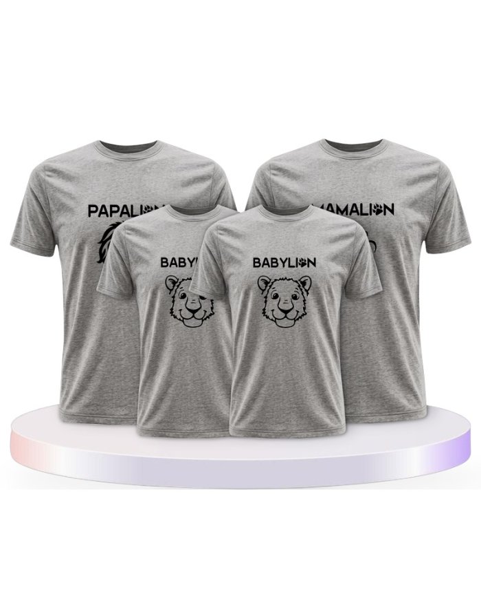 Löwen Set Familienset T-Shirts | Paarpulli