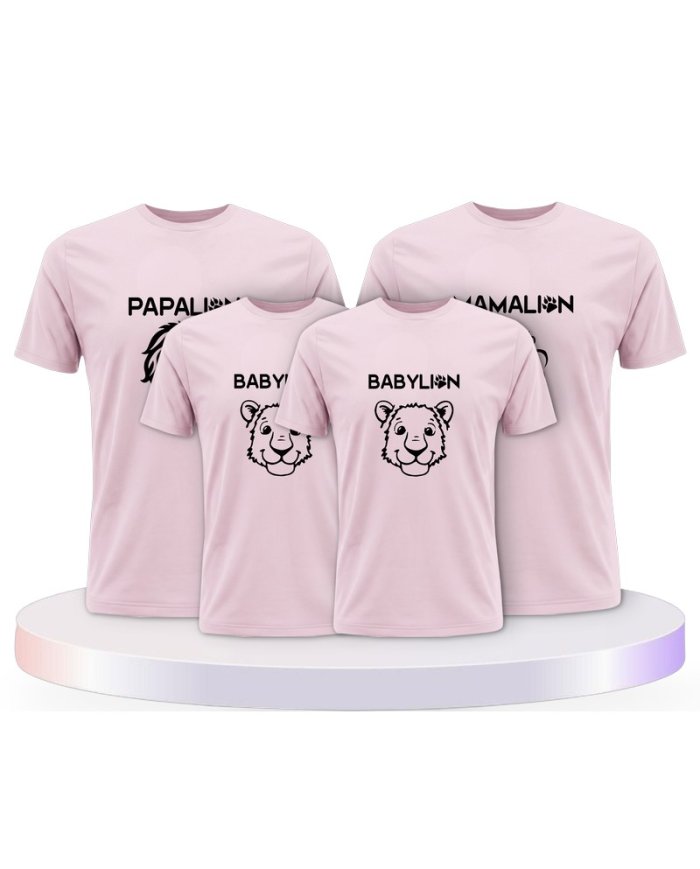 Löwen Set Familienset T-Shirts | Paarpulli