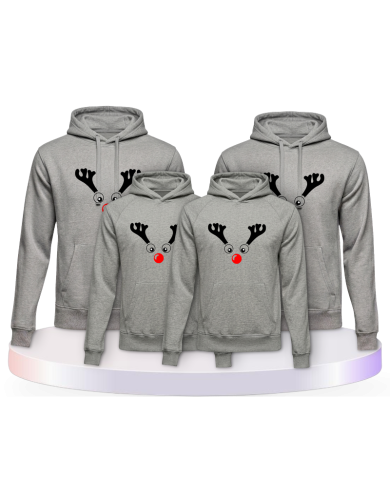 Rentier Weihnachts Partner Outfit für die Familie | Paarpulli