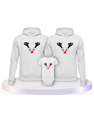 Weihnachts mit Rentier und Couple Hoodies kaufen | Paarpulli