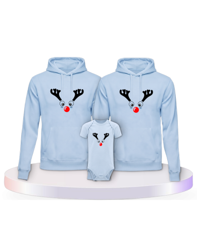 Weihnachts mit Rentier und Couple Hoodies kaufen | Paarpulli