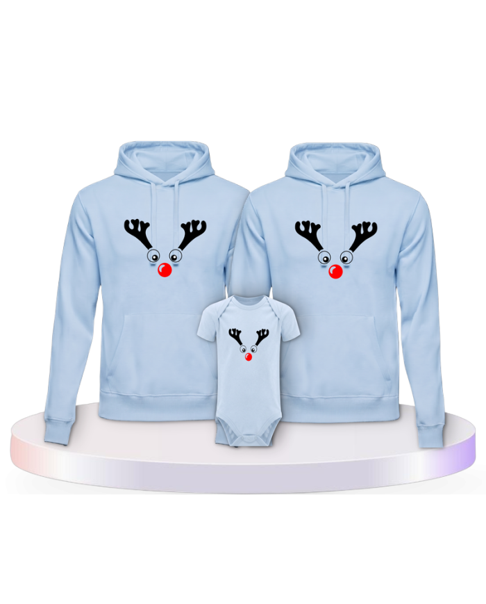 Weihnachts mit Rentier und Couple Hoodies kaufen | Paarpulli