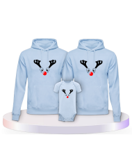 Weihnachts mit Rentier und Couple Hoodies kaufen | Paarpulli