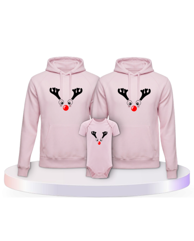 Weihnachts mit Rentier und Couple Hoodies kaufen | Paarpulli