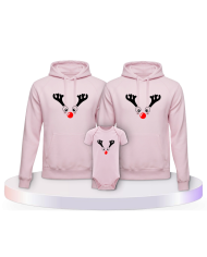 Weihnachts mit Rentier und Couple Hoodies kaufen | Paarpulli