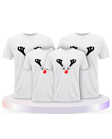 Rentier Weihnachts Familienset T-Shirts | Paarpulli