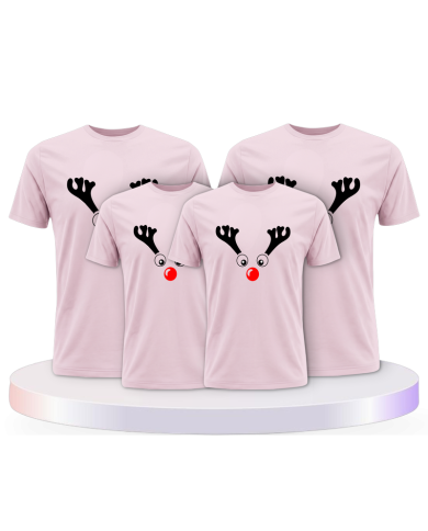 Rentier Weihnachts Familienset T-Shirts | Paarpulli