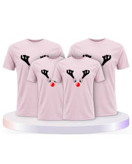 Rentier Weihnachts Familienset T-Shirts | Paarpulli