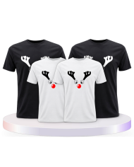 Rentier Weihnachts Familienset T-Shirts | Paarpulli