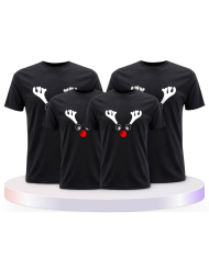Rentier Weihnachts Familienset T-Shirts | Paarpulli