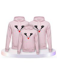 Rentier Weihnachts Set Familienlook Familienset Hoodies | Paarpulli