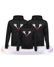 Rentier Weihnachts Set Familienlook Familienset Hoodies | Paarpulli