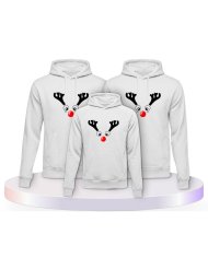Rentier Weihnachts Set Familienlook Familienset Hoodies | Paarpulli