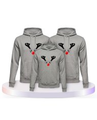 Rentier Weihnachts Set Familienlook Familienset Hoodies | Paarpulli