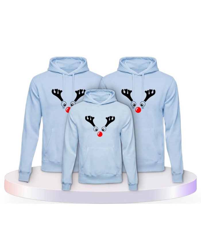 Rentier Weihnachts Set Familienlook Familienset Hoodies | Paarpulli