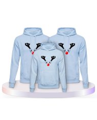 Rentier Weihnachts Set Familienlook Familienset Hoodies | Paarpulli