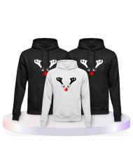 Rentier Weihnachts Set Familienlook Familienset Hoodies | Paarpulli