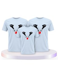 Rentier Weihnachts Set Familienlook Familienset T-Shirts | Paarpulli