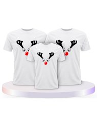 Rentier Weihnachts Set Familienlook Familienset T-Shirts | Paarpulli