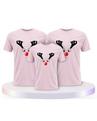 Rentier Weihnachts Set Familienlook Familienset T-Shirts | Paarpulli
