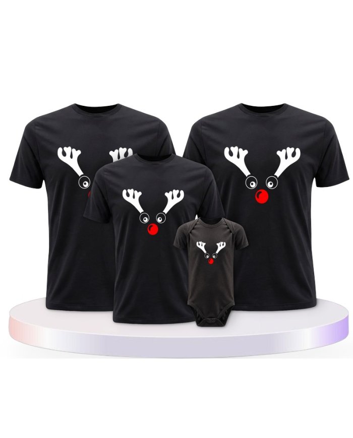 Rentier Weihnachts Set Familienlook Familien T-Shirts | Paarpulli