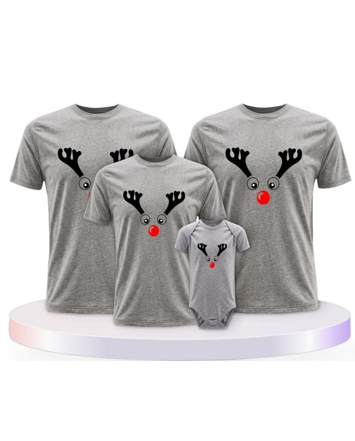 Rentier Weihnachts Set Familienlook Familien T-Shirts | Paarpulli
