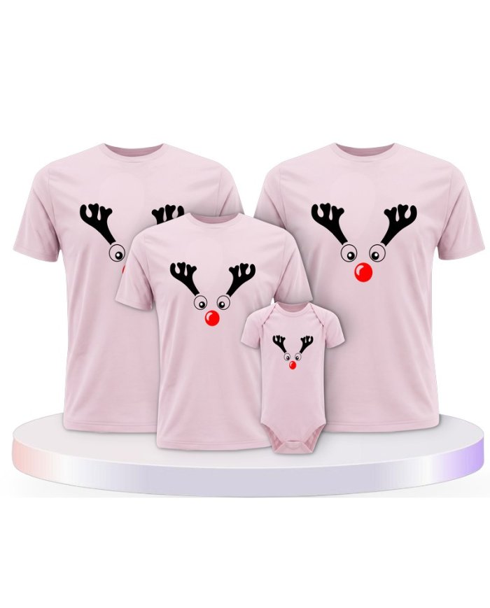 Rentier Weihnachts Set Familienlook Familien T-Shirts | Paarpulli