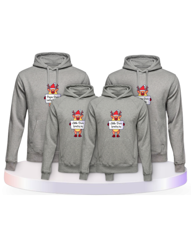 Rentier Familie Weihnachtshoodies Familienset Hoodies | Paarpulli