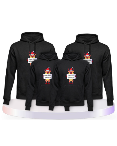 Rentier Familie Weihnachtshoodies Familienset Hoodies | Paarpulli