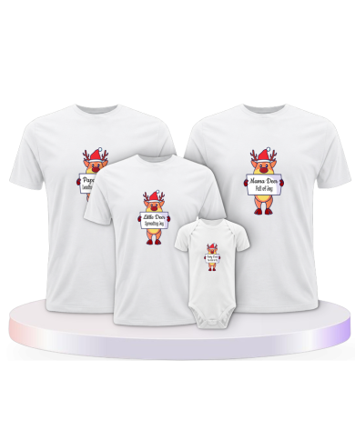Rentier Familie Weihnachtsshirts + Familien T-Shirts | Paarpulli