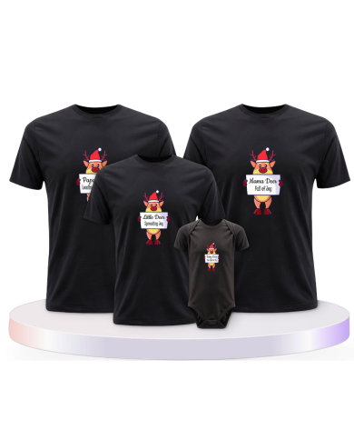 Rentier Familie Weihnachtsshirts + Familien T-Shirts | Paarpulli