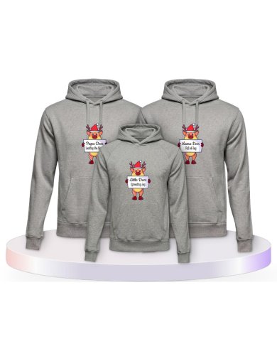 Rentier Familie Familienset Hoodies | Paarpulli