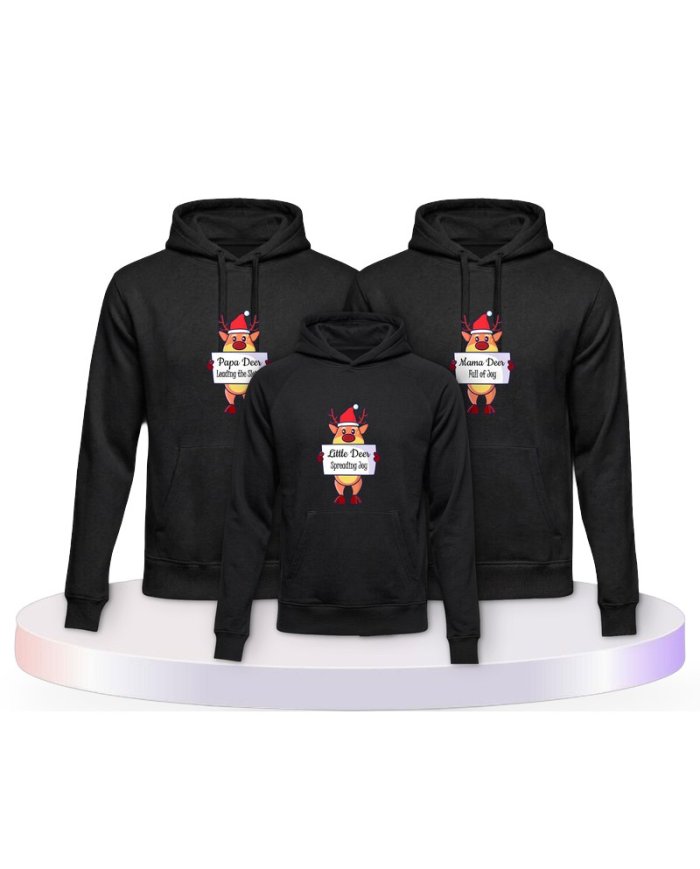 Rentier Familie Familienset Hoodies | Paarpulli