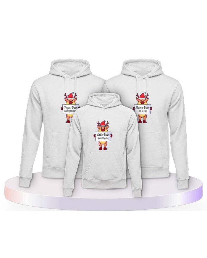 Rentier Familie Familienset Hoodies | Paarpulli