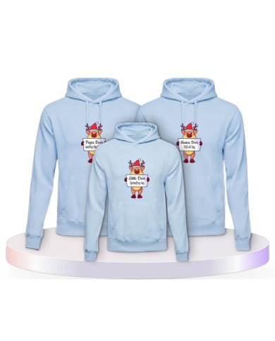 Rentier Familie Familienset Hoodies | Paarpulli