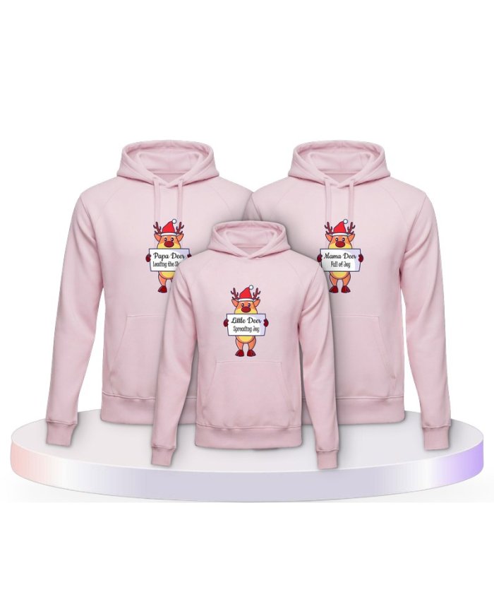 Rentier Familie Familienset Hoodies | Paarpulli